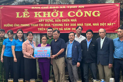 "Chung tay xóa nhà tạm, nhà dột nát" trên địa bàn xã Tịnh An